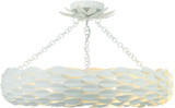 Crystorama 536-MT_CEILING Broche Modern Matte White Ceiling Light Fixture
