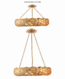 Crystorama 536-GA Broche Modern Antique Gold Drop Lighting