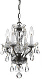 Crystorama 5534-EB-CL-I Traditional Crystal English Bronze Mini Ceiling Chandelier