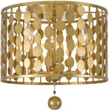 Crystorama 544-GA Layla Modern Antique Gold Ceiling Light Fixture