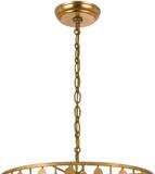 Crystorama 545-GA Layla Modern Antique Gold Drum Pendant Light Fixture