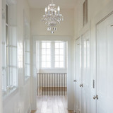 Crystorama 5534-WW-CL-I Traditional Crystal Wet White Mini Hanging Chandelier