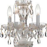 Crystorama 5534-WW-CL-I Traditional Crystal Wet White Mini Hanging Chandelier