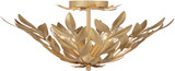 Crystorama 560-GA Broche Contemporary Antique Gold Overhead Lighting Fixture