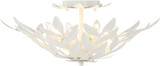Crystorama 560-MT Broche Modern Matte White Flush Mount Lighting