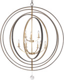 Crystorama 587-EB-GA Luna English Bronze / Antique Gold Hanging Chandelier