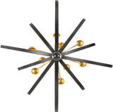 Crystorama 587-EB-GA Luna English Bronze / Antique Gold Hanging Chandelier