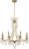 Crystorama 5938-VG-CL-MWP Cedar Crystal Vibrant Gold Chandelier Lighting