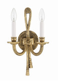Crystorama 650-OB Arlington Traditional Olde Brass Finish 15 Inch Tall 2 Candle Lighting Sconce