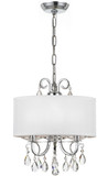 Crystorama 6623-CH-CL-S Othello Polished Chrome Clear Swarovski Strass Drum Drop Ceiling Lighting