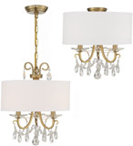 Crystorama 6623-VG-CL-MWP Othello Vibrant Gold Mini Chandelier Lighting
