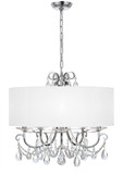 Crystorama 6625-CH-CL-MWP Othello Polished Chrome Drum Drop Ceiling Light Fixture