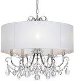 Crystorama 6625-CH-CL-SAQ Othello Polished Chrome Clear Spectra Drum Drop Ceiling Light Fixture
