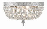 Crystorama 710-CH-CL-MWP Ceiling Mount Polished Chrome 10" Flush Lighting