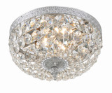 Crystorama 710-CH-CL-MWP Ceiling Mount Polished Chrome 10" Flush Lighting