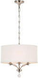 Crystorama 8005-PN Mirage Polished Nickel Drum Pendant Lighting Fixture