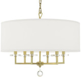 Crystorama 8116-AG Paxton Aged Brass Hanging Chandelier