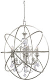 Crystorama 9219-OS-CL-SAQ Solaris Olde Silver 40" Chandelier Lamp