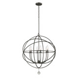 Crystorama 9228-EB Solaris Modern English Bronze 28.5" Drop Ceiling Light Fixture