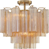Crystorama ADD-300-AG-AM_CEILING Addis Modern Aged Brass Ceiling Light Fixture