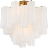Crystorama ADD-300-AG-WH_CEILING Addis Modern Aged Brass Ceiling Light