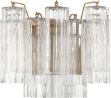 Crystorama ADD-302-AG-CL Addis Aged Brass Lamp Sconce