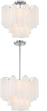 Crystorama ADD-300-CH-WH_CEILING Addis Contemporary Polished Chrome Flush Mount Light Fixture