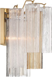 Crystorama ADD-303-AG-AU Addis Modern Aged Brass Wall Lamp