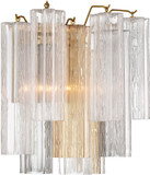 Crystorama ADD-303-AG-AU Addis Modern Aged Brass Wall Lamp