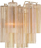 Crystorama ADD-303-AG-AM Addis Contemporary Aged Brass Wall Sconce