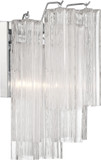 Crystorama ADD-303-CH-CL Addis Modern Polished Chrome Wall Mounted Lamp