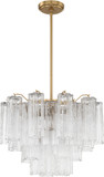 Crystorama ADD-306-AG-CL Addis Aged Brass 20" Hanging Light