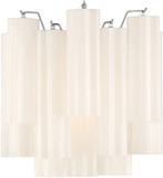 Crystorama ADD-303-CH-WH Addis Contemporary Polished Chrome Wall Sconce Light