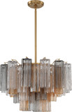 Crystorama ADD-308-AG-AU Addis Aged Brass 22" Hanging Light