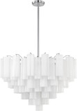 Crystorama ADD-316-CH-WH Addis Polished Chrome 32" Ceiling Light Pendant