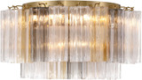 Crystorama ADD-321-AG-AU Addis Modern Aged Brass Ceiling Light Fixture