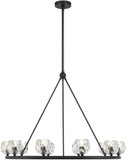 Crystorama ARA-10265-MK Aragon Modern Matte Black LED Chandelier Lighting