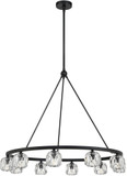 Crystorama ARA-10265-MK Aragon Modern Matte Black LED Chandelier Lighting