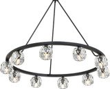 Crystorama ARA-10265-MK Aragon Modern Matte Black LED Chandelier Lighting