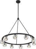 Crystorama ARA-10265-MK Aragon Modern Matte Black LED Chandelier Lighting