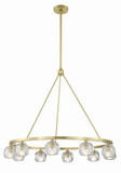 Crystorama ARA-10265-SB Aragon Contemporary Soft Brass LED 36" Lighting Chandelier