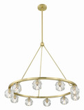 Crystorama ARA-10265-SB Aragon Contemporary Soft Brass LED 36" Lighting Chandelier