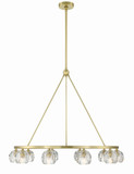 Crystorama ARA-10265-SB Aragon Contemporary Soft Brass LED 36" Lighting Chandelier