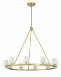 Crystorama ARA-10265-SB-ST Aragon Soft Brass LED Lighting Chandelier