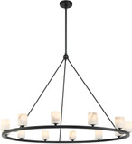 Crystorama ARA-10266-MK-ST Aragon Modern Matte Black LED Chandelier Lamp