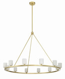 Crystorama ARA-10266-SB-ST Aragon Soft Brass LED Chandelier Light
