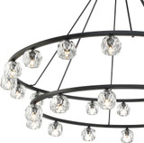 Crystorama ARA-10269-MK Aragon Contemporary Matte Black LED Ceiling Chandelier