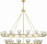 Crystorama ARA-10269-SB Aragon Contemporary Soft Brass LED Chandelier Lamp
