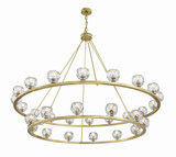 Crystorama ARA-10269-SB Aragon Contemporary Soft Brass LED Chandelier Lamp