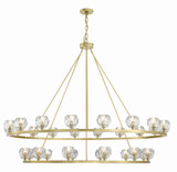 Crystorama ARA-10269-SB Aragon Contemporary Soft Brass LED Chandelier Lamp